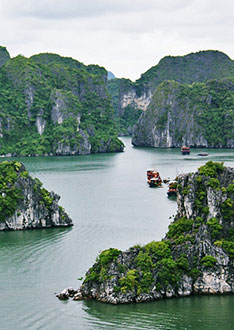 越南度假天堂吉婆岛下龙湾河内动车五天